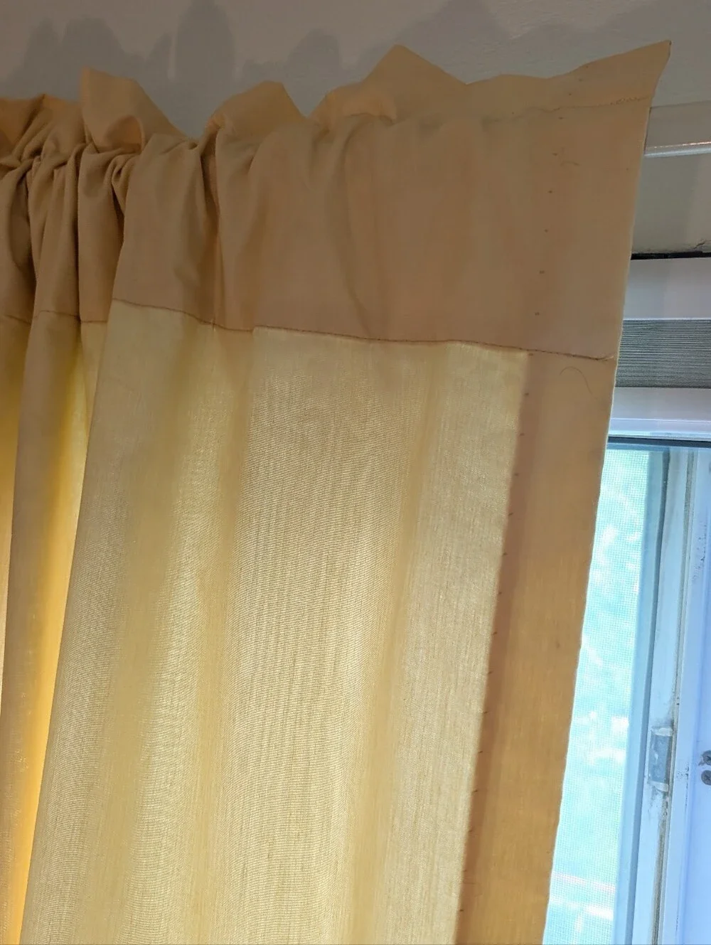 Croscill Curtain Panels Pair (2) Sunshine Yellow Cottagecore 86 x 39” Drapes EUC